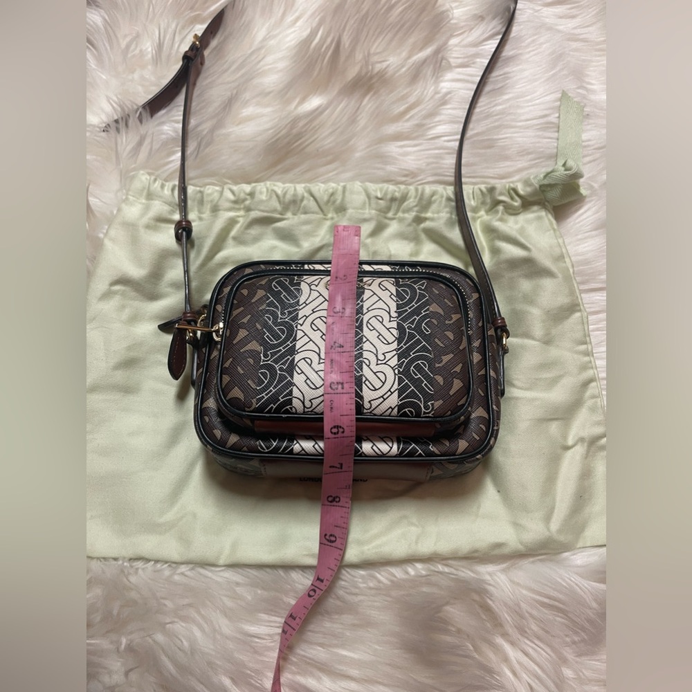 BURBERRY Monogram Stripe E-canvas Camera Bag - Picture 7 of 16